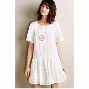 Anthropologie Maeve White Orlaya Flapper Dress 10